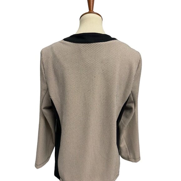 The TOG Shop Women's Beige And Black Spotted Full Zip Blazer Size L - Picture 12 of 14